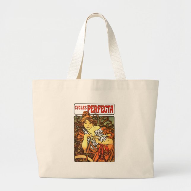 Art nouveau Bicycle Mucha Art Jumbo Tygkasse (Framsidan)