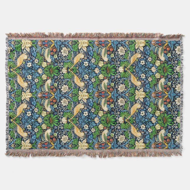 Art nouveau Bird and Flower Tapestry Mönster Mysfilt (Framsidan)