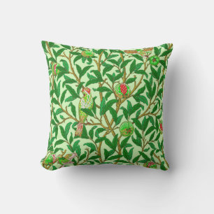 Art nouveau Bird and Pomegranate, Lime Green Kudde
