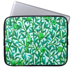 Art nouveau Bird and Pomegranate, Turquise & Aqua Laptop Fodral