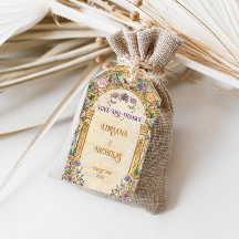Art Nouveau Blommig Bröllop Tack