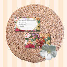 Art Nouveau Blommig Kalligrafi RSVP-kort
