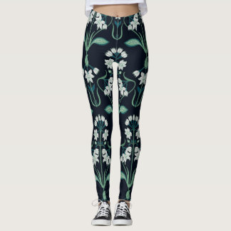 Art nouveau blommigt, abstrakt sömlös mönster. leggings