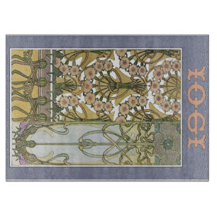 Art nouveau blommigt alphonse mucha art. 1901