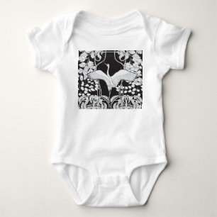 Art nouveau: Blommigt Bird Illustration T Shirt