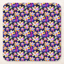 Art nouveau Blommigt Boho Watercolo