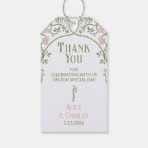 Art nouveau Blommigt Bröllop Tack