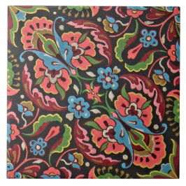 Art nouveau blommigt Christopher dresser jacquard Kakelplatta