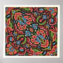 Art nouveau blommigt Christopher dresser jacquard Poster