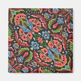 Art nouveau blommigt Christopher dresser red jacqu Magnet