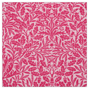 Art nouveau Blommigt Damask, Deep Fuchsia Rosa Tyg