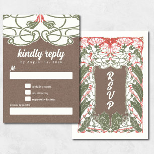 Art nouveau Blommigt Elegance 2 OSA Kort