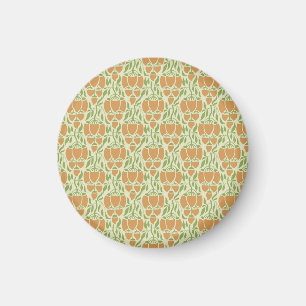 Art nouveau: Blommigt Elegance Magnet