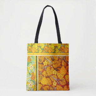 Art nouveau blommigt Gourde elegant fall orange g Tygkasse