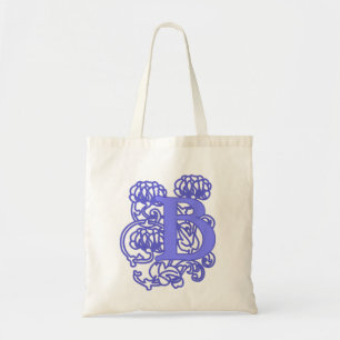 Art nouveau Blommigt monogram B Tygkasse