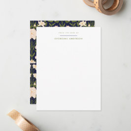 Art nouveau Blommigt Personal Stationery Anteckningskort