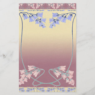 art nouveau,blommigt Ram,klockepok,victorian,ch Brevpapper
