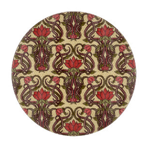 Art nouveau blommigt tapet.