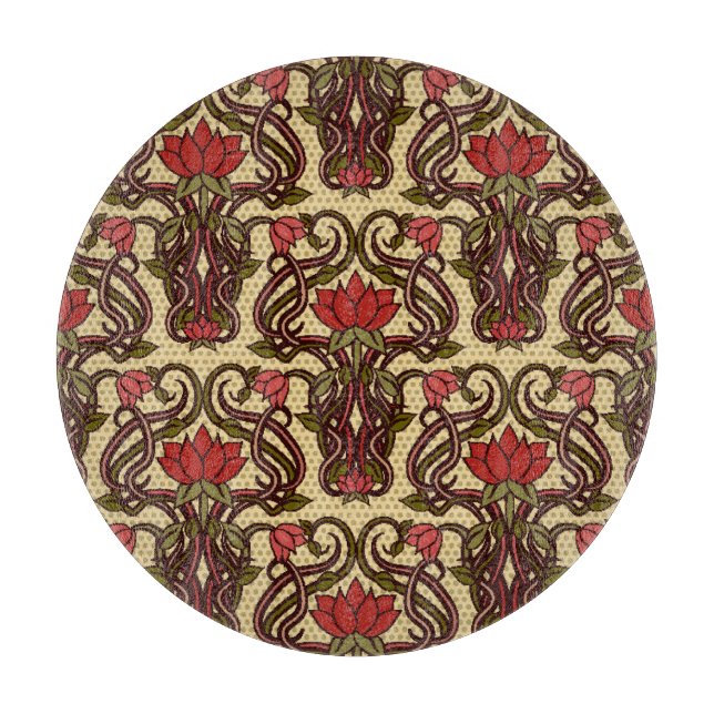 Art nouveau blommigt tapet. (Framsidan)