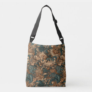 Art nouveau Blommigt Weaves Axelväska