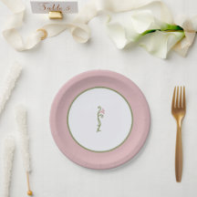 Art nouveau Blommigtens Rosa och Grönt Bröllop
