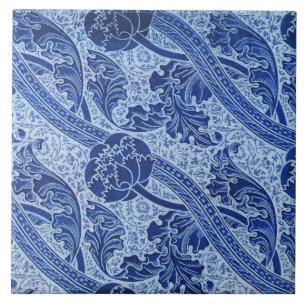 Art nouveau blommönster kakelplatta