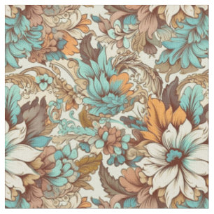 Art nouveau Blommönster-Sömlös Vintage design Tyg