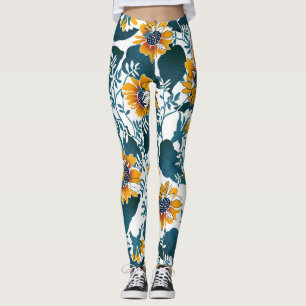 Art nouveau, blommönstret. leggings