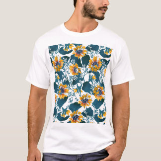 Art nouveau, blommönstret. t shirt