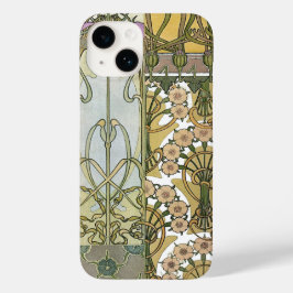 Art nouveau blommor alphonse mucha blommigt art