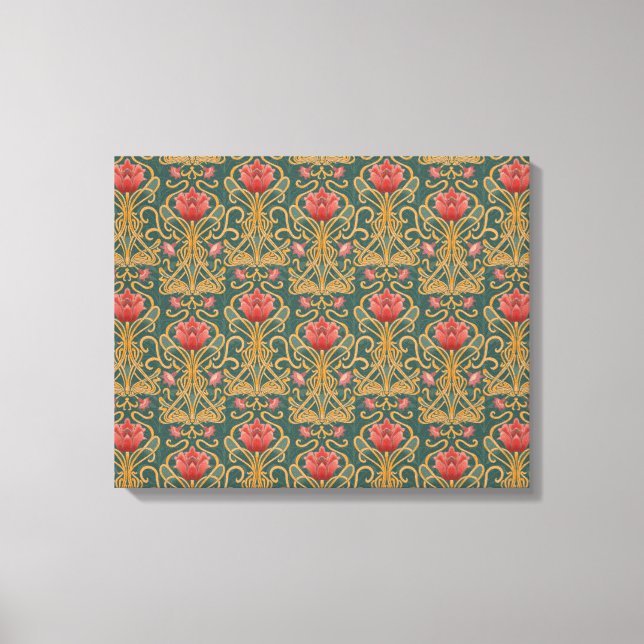 Art nouveau blommor canvastryck (Framsida)