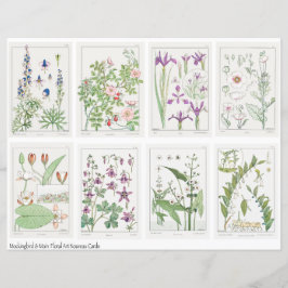 Art Nouveau Blommor Collage Ark Verneuil