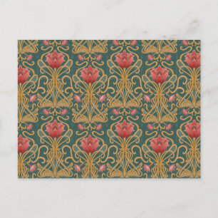 Art nouveau blommor vykort