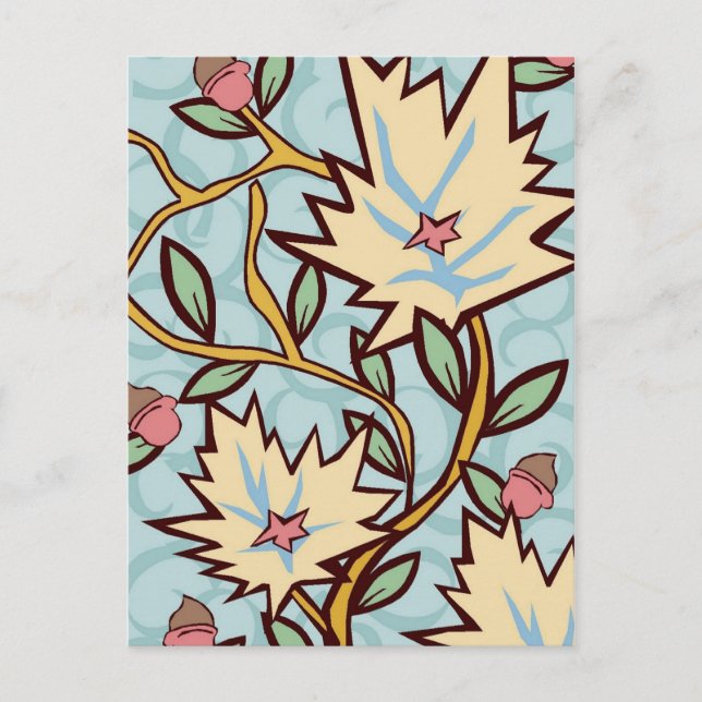 Art nouveau-blommor vykort (Framsida)