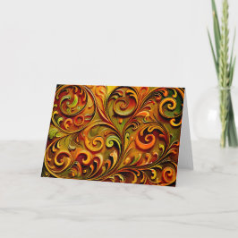 Art Nouveau blomsterdesign Kort