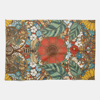 Art Nouveau Blomsterträdgård – Solrosor, Bina Kökshandduk