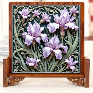 Art nouveau Bloom Kakelplatta
