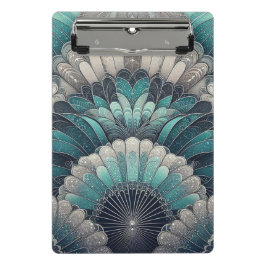 Art nouveau Blue och Silver Fläkt