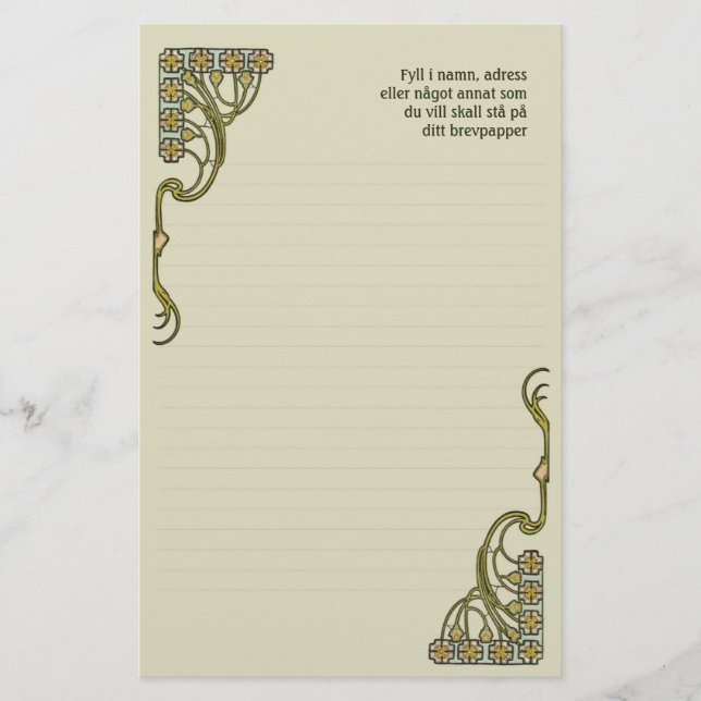 art nouveau Brevpapper CC0404 Stationery (Framsida)