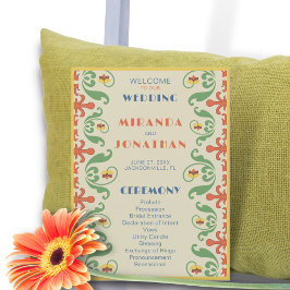 Art nouveau Bröllopsprogram Inbjudningar