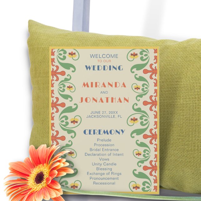 Art nouveau Bröllopsprogram Inbjudningar (Skapare uppladdad)