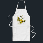 Art nouveau Buttercups Långt Förkläde<br><div class="desc">Hannah Borger Overbeck var en av fyra systrar från Indiana som ägnade sina liv åt konst i stil,  konst och hantverk,  med fokus på lergods och vattenfärg. Den här designen har ett kluster av ljusa,  sminka gulter eller träskmarkeringar som målades 1915</div>