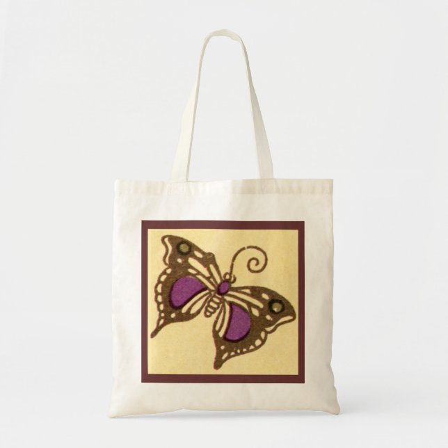 Art nouveau Butterfly - Bag Tygkasse (Framsidan)
