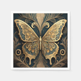 Art nouveau Butterfly Pappersservett