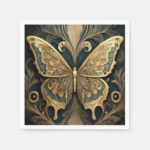 Art nouveau Butterfly Pappersservett