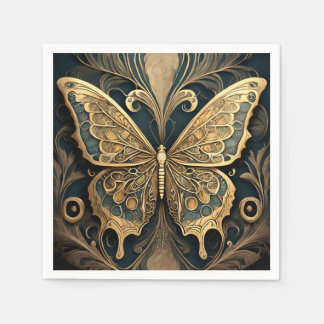 Art nouveau Butterfly Pappersservett