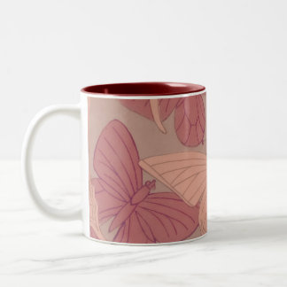 Art nouveau Butterfly Två-Tonad Mugg