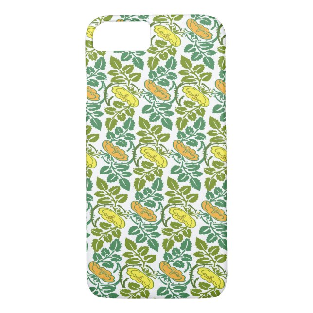 Art nouveau Butterskopdamm blommigt tapet Case-Mate iPhone Skal (Baksida)