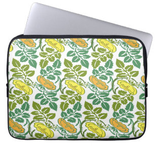 Art nouveau Butterskopdamm blommigt tapet Laptop Fodral
