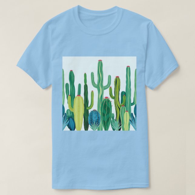 Art nouveau Cacti T-Shirt (Design framsida)